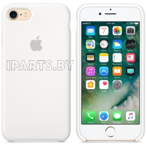 Чехол Silicone Case для iPhone7/8/SE БЕЛЫЙ (№9)