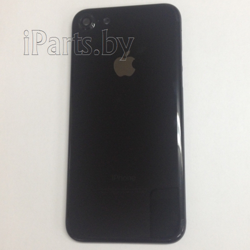Задняя крышка для iPhone 7 (4,7") ЧЁРНЫЙ глянец Hi-copy