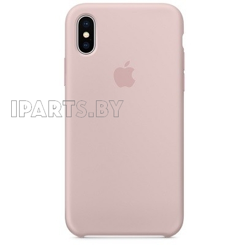Чехол Silicone Case для iPhoneX/XS СВЕТЛО-РОЗОВЫЙ (№12)