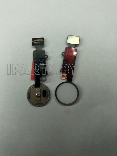 Шлейф для iPhone7 (4,7") Home Button+Home БЕЛЫЙ/СЕРЕБРО