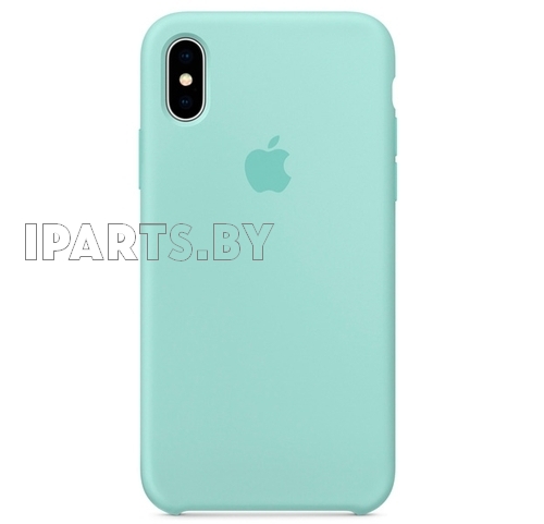 Чехол Silicone Case для iPhoneX/XS БИРЮЗОВЫЙ (№44)