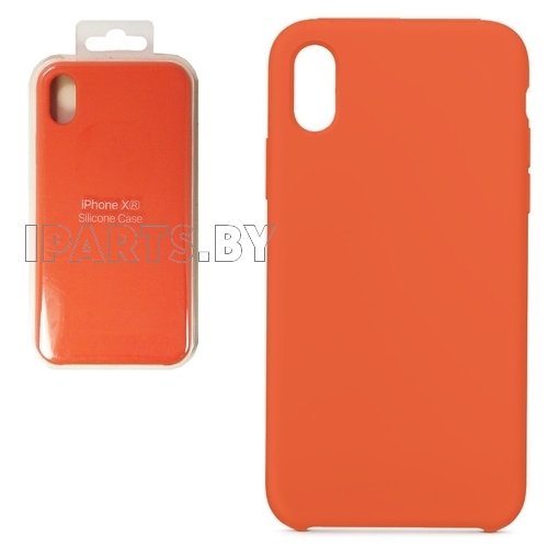Чехол Silicone Case для iPhoneXS Max ОРАНЖЕВЫЙ (№13)