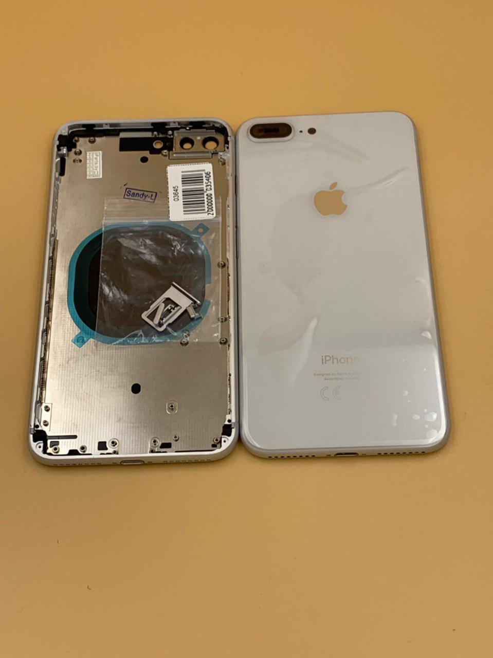 Задняя крышка для iPhone 8 Plus + стекло БЕЛЫЙ (CE) Hi-copy