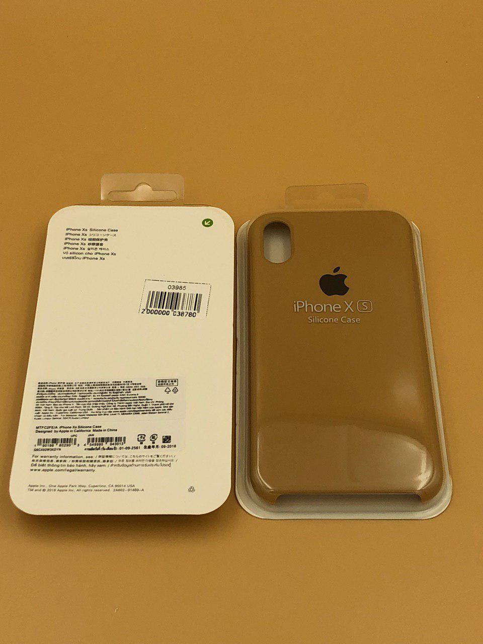Чехол Silicone Case для iPhoneX/XS ЗОЛОТОЙ (№28)
