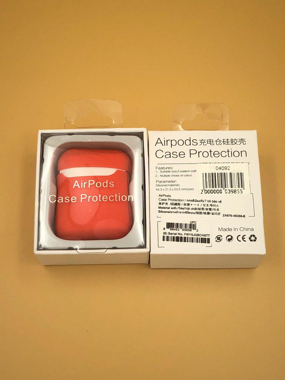 Чехол силиконовый для наушников AIRPods под orig + упак.orig КОРАЛЛОВЫЙ