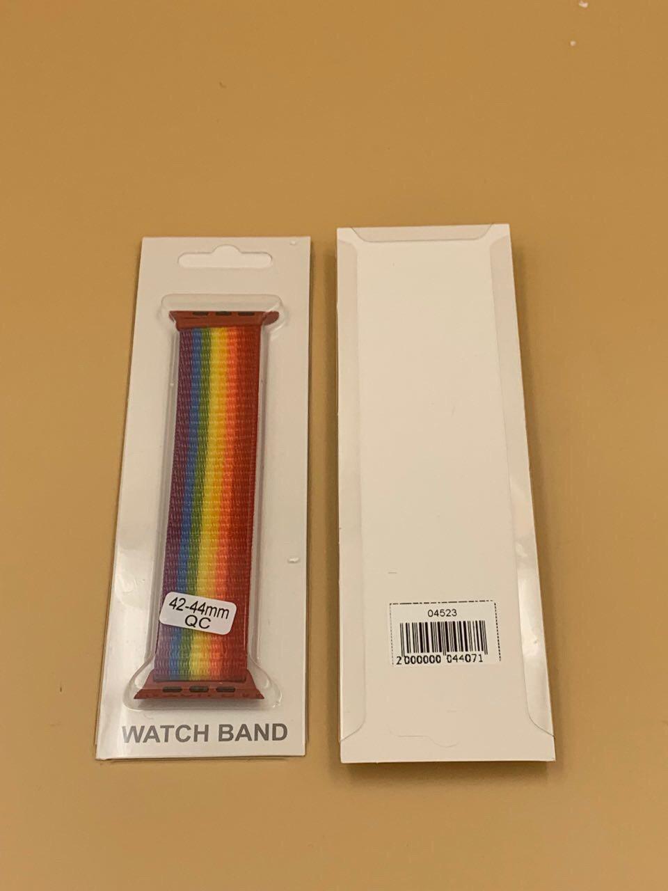 Ремешок тканевый для iWatch 42/44/45/49мм РАДУГА №12