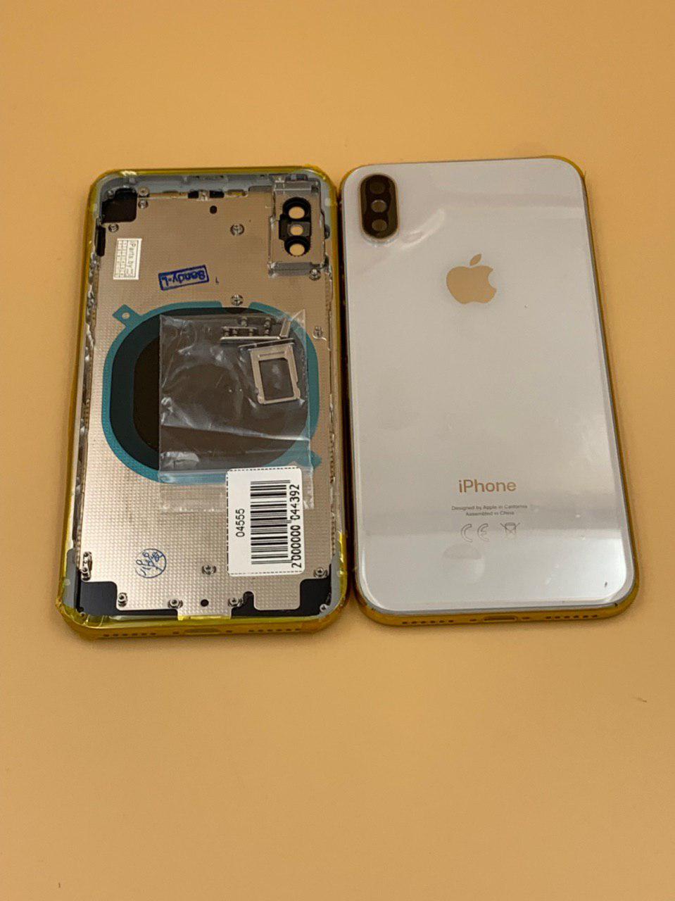 Задняя крышка для iPhone X + стекло БЕЛЫЙ (CE) 