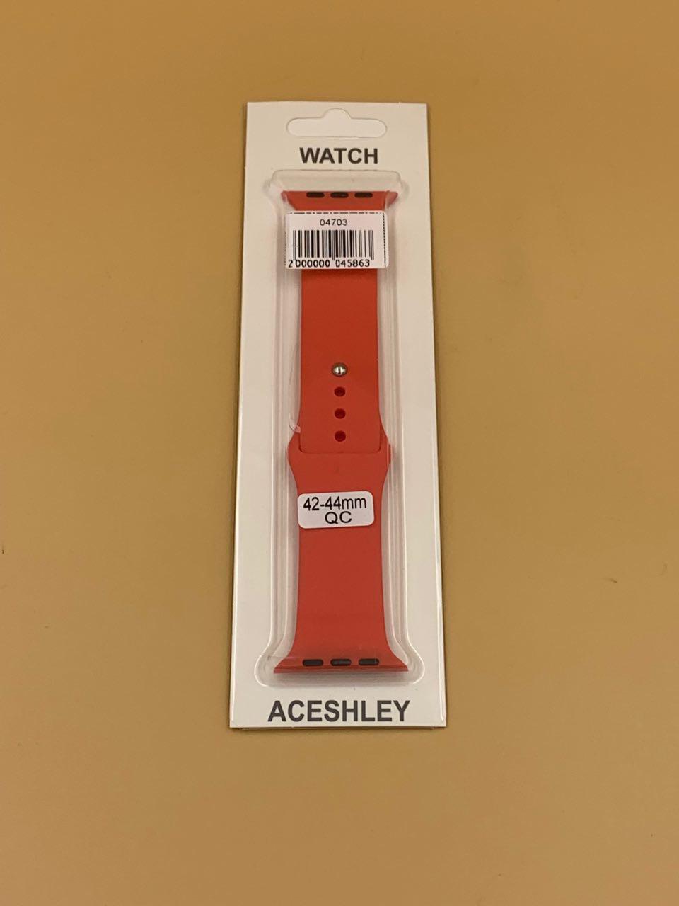 Ремешок силиконовый для iWatch 42/44/45/49мм КОРАЛЛОВЫЙ 