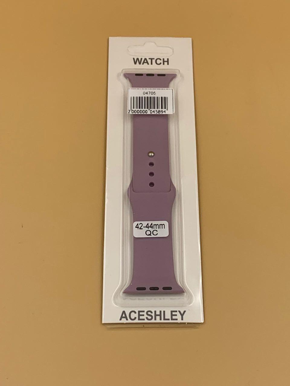 Ремешок силиконовый для iWatch 42/44/45/49мм ЛАВАНДОВО-ФИОЛЕТОВЫЙ 