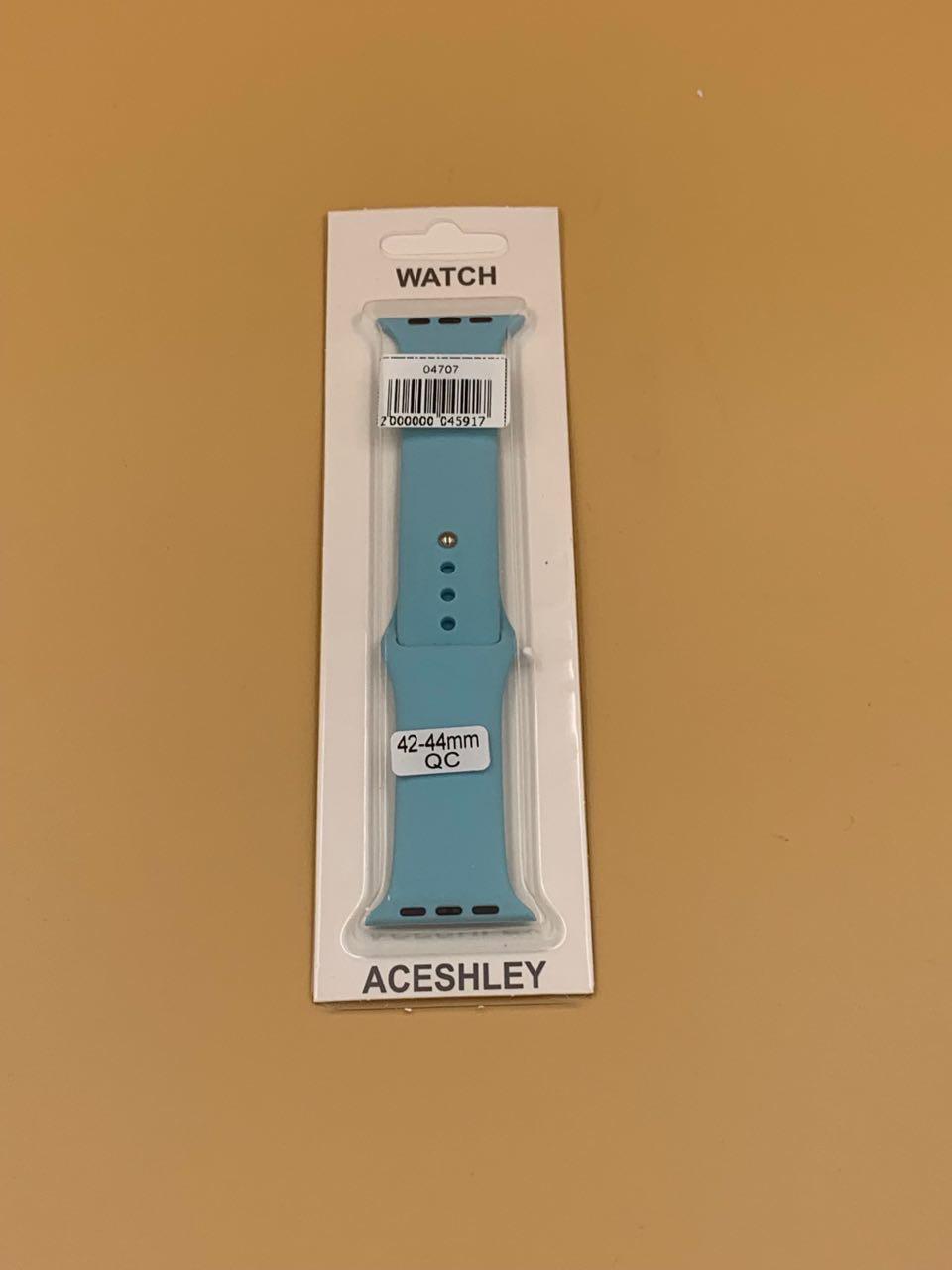 Ремешок силиконовый для iWatch 42/44/45/49мм ГОЛУБАЯ БИРЮЗА 
