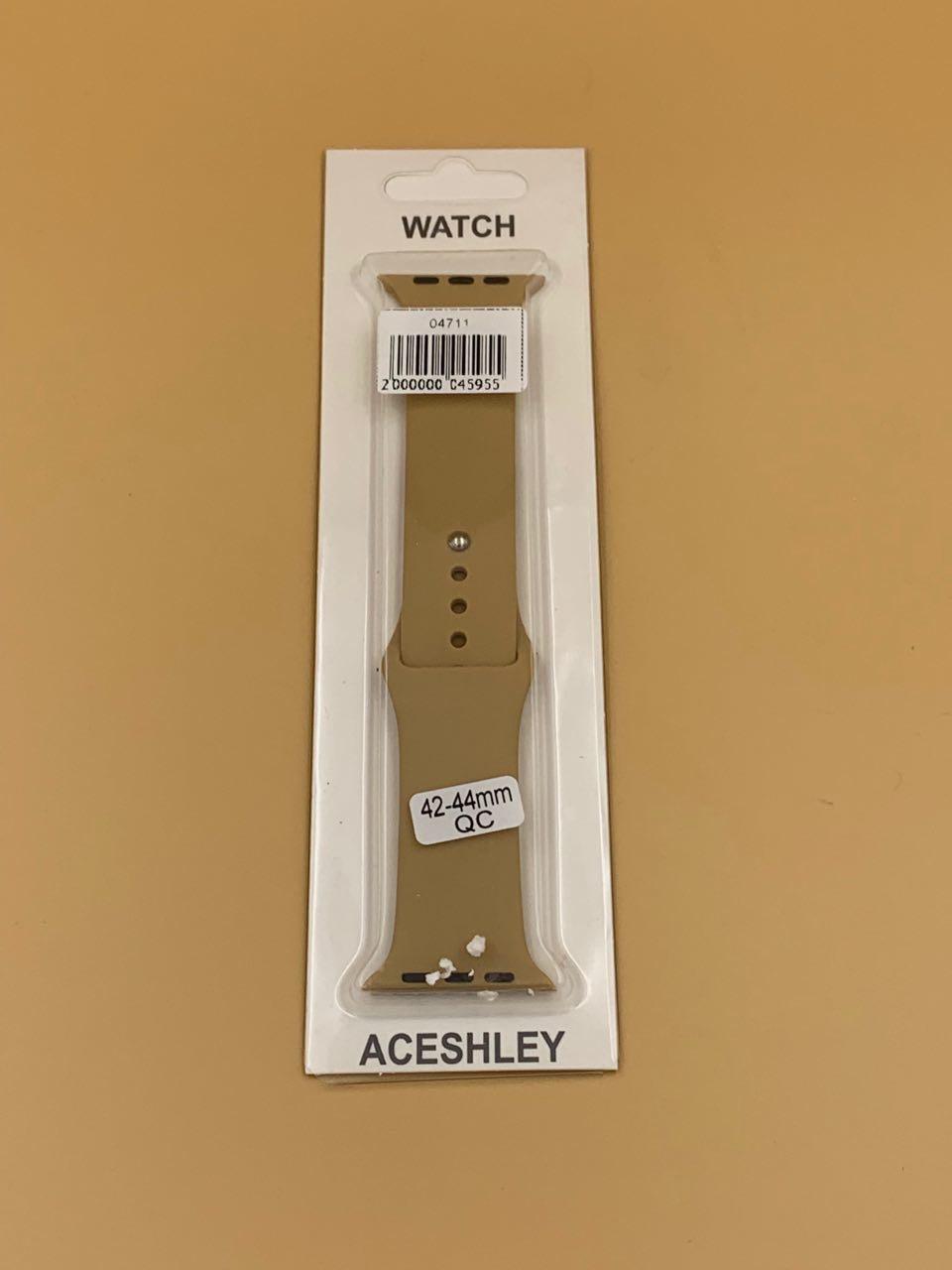 Ремешок силиконовый для iWatch 42/44/45/49мм ОРЕХОВЫЙ 