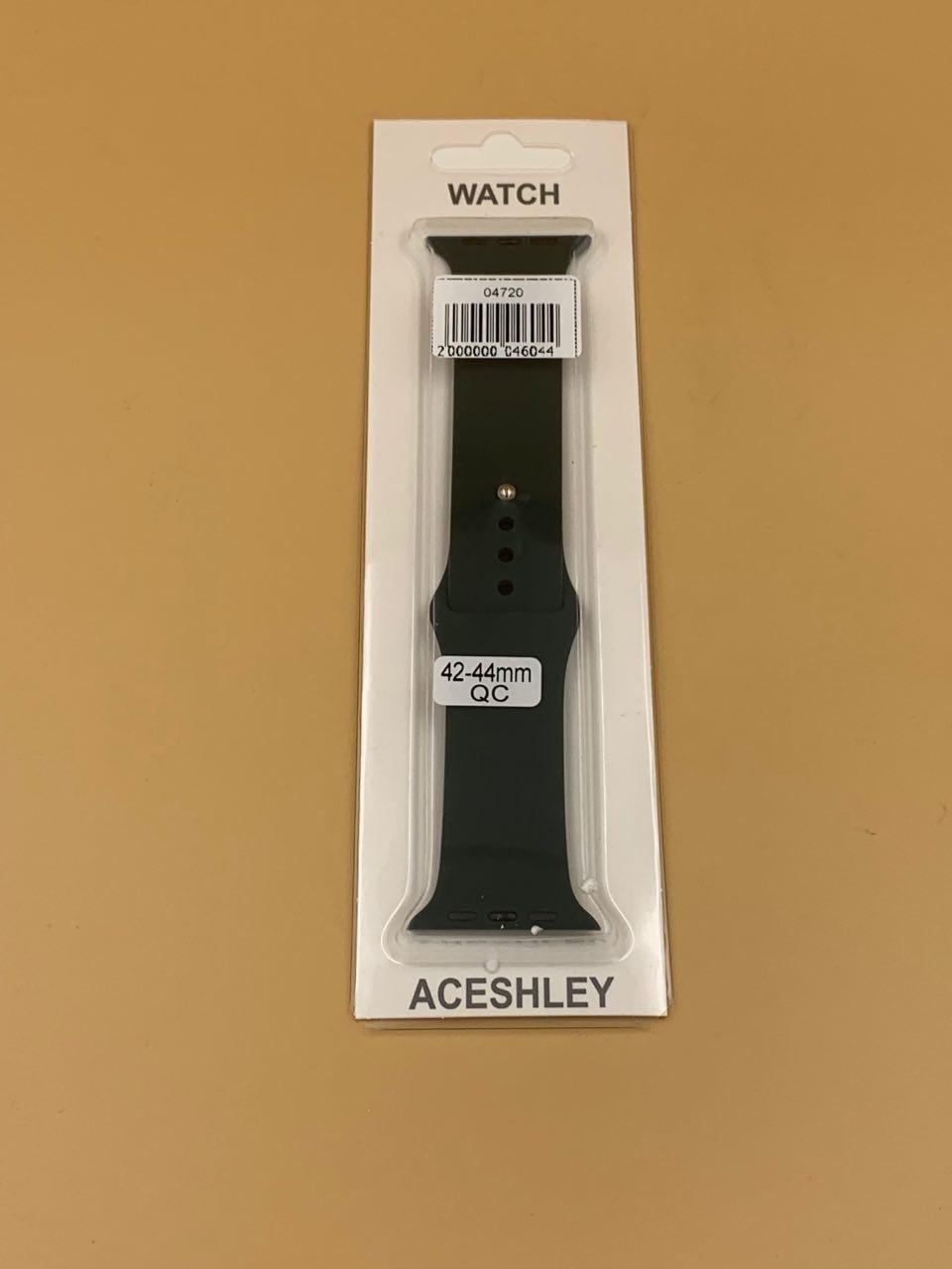 Ремешок силиконовый для iWatch 42/44/45/49мм ТЕМНО-ЗЕЛЕНЫЙ 