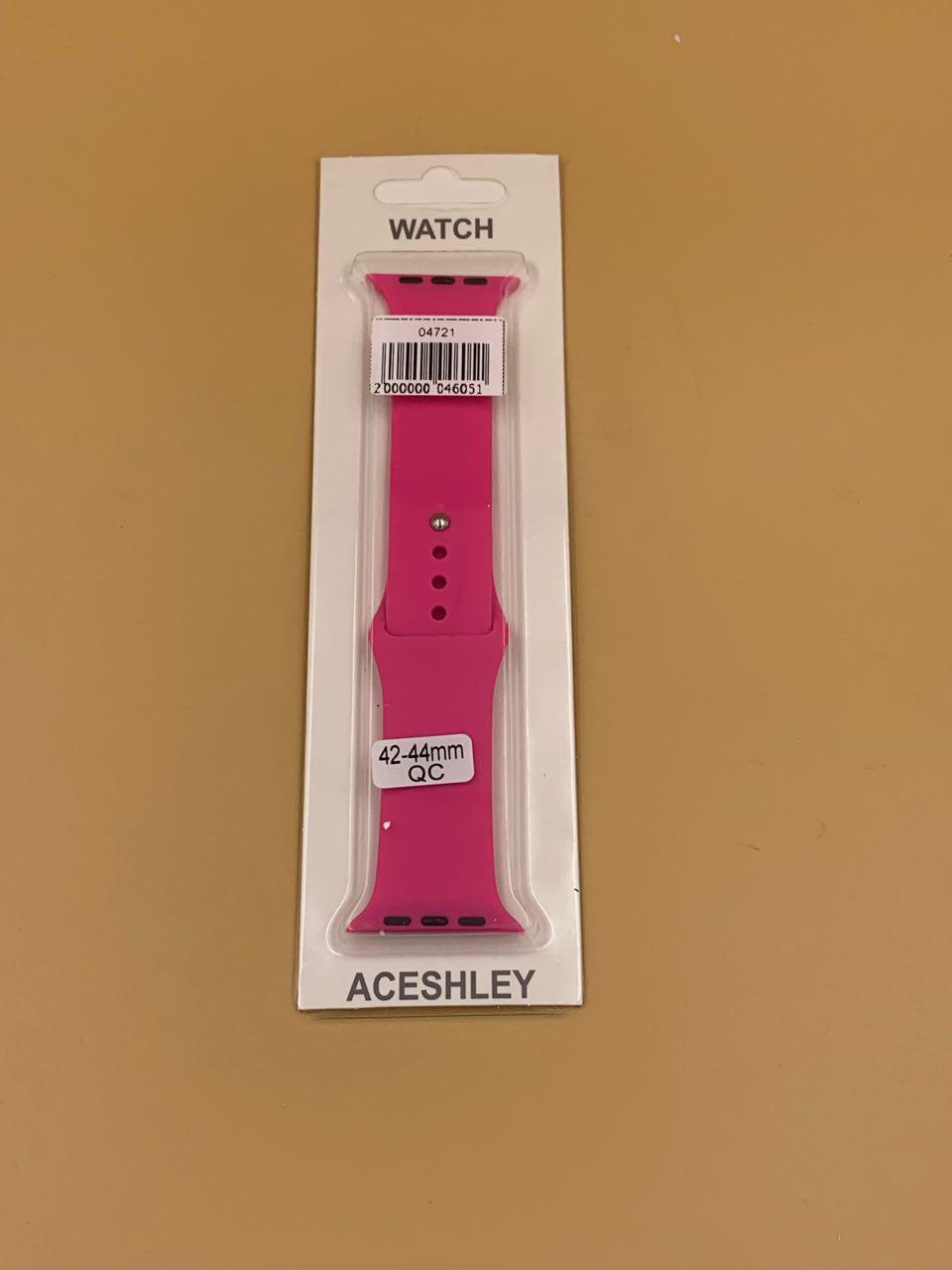 Ремешок силиконовый для iWatch 42/44/45/49мм БАРБИ РОЗОВЫЙ 