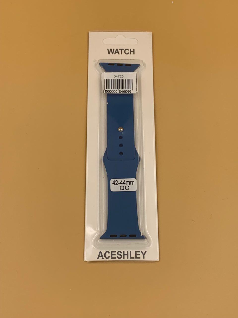Ремешок силиконовый для iWatch 42/44/45/49мм ТЕМНО-ГОЛУБОЙ 