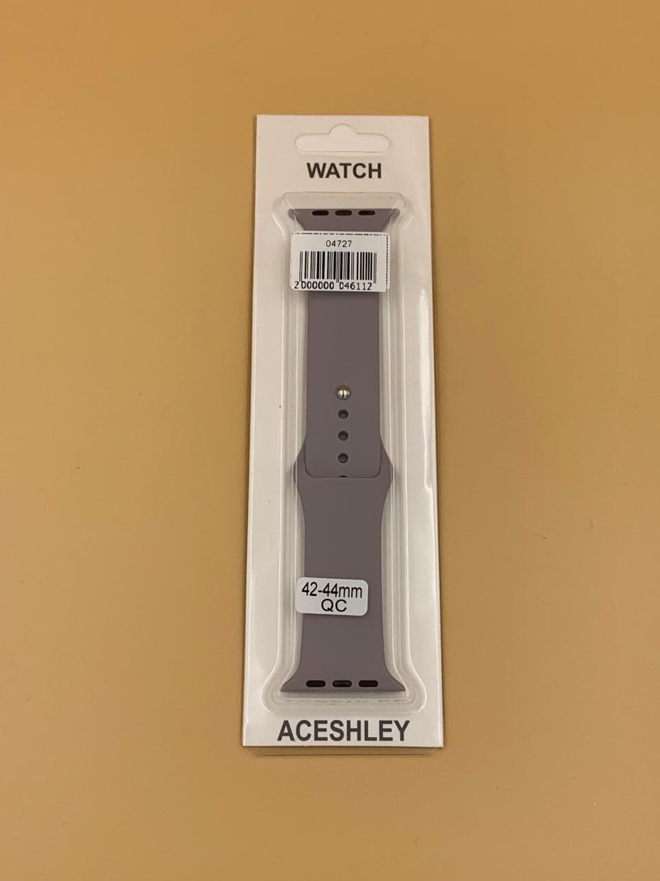 Ремешок силиконовый для iWatch 42/44/45/49мм РОЗОВО-СЕРЫЙ 