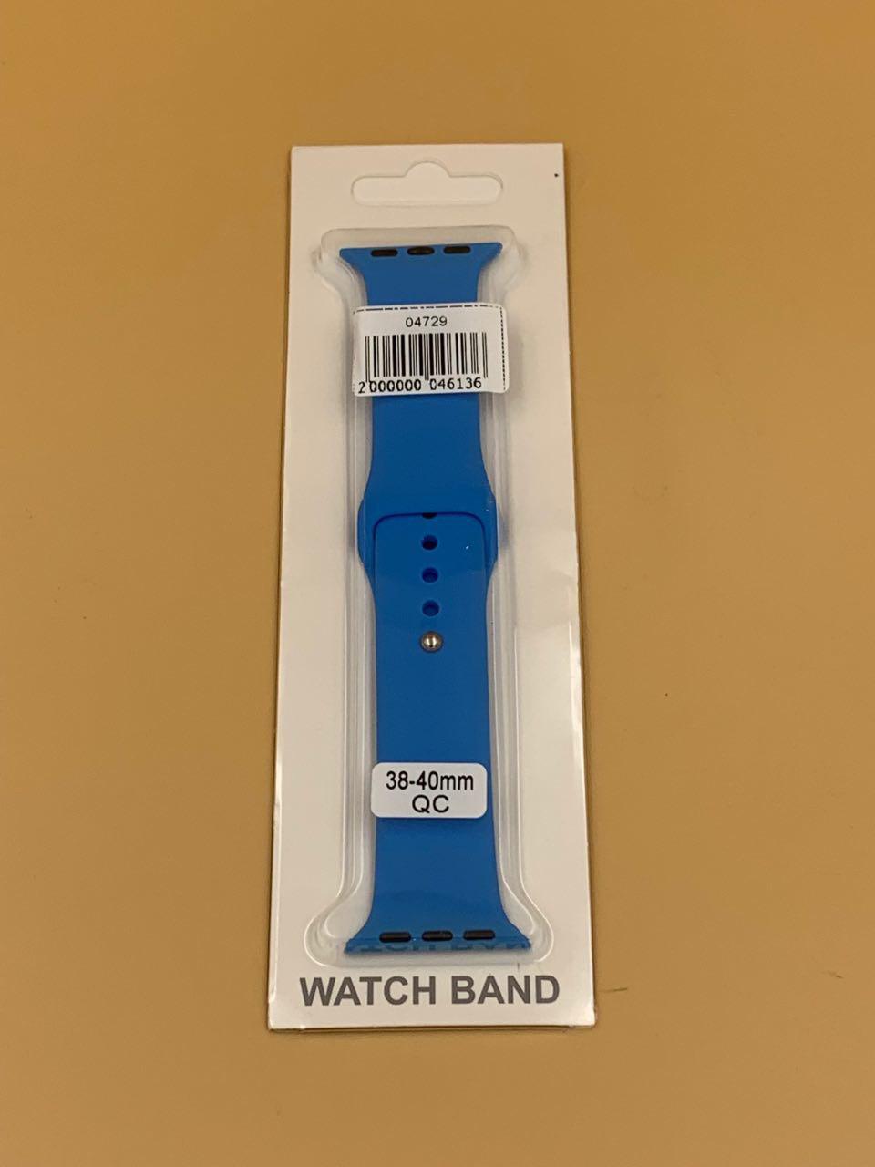 Ремешок силиконовый для iWatch 38/40/41мм ЛАЗУРНЫЙ