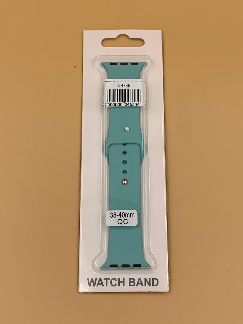 Ремешок силиконовый для iWatch 38/40/41мм БИРЮЗОВЫЙ 