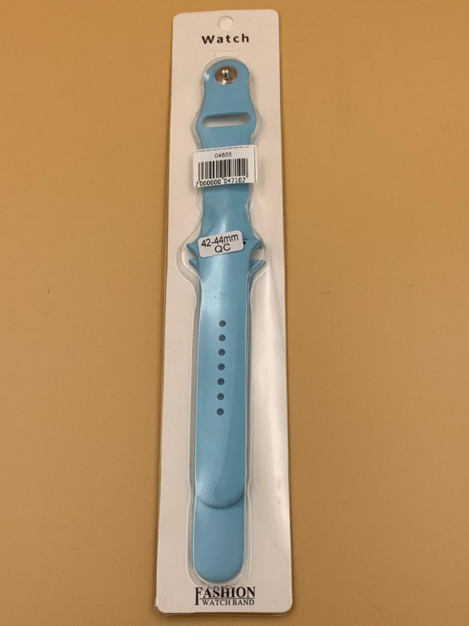 Ремешок силиконовый для iWatch 42/44/45/49мм БИРЮЗОВЫЙ №47 (2 размера в комплекте)