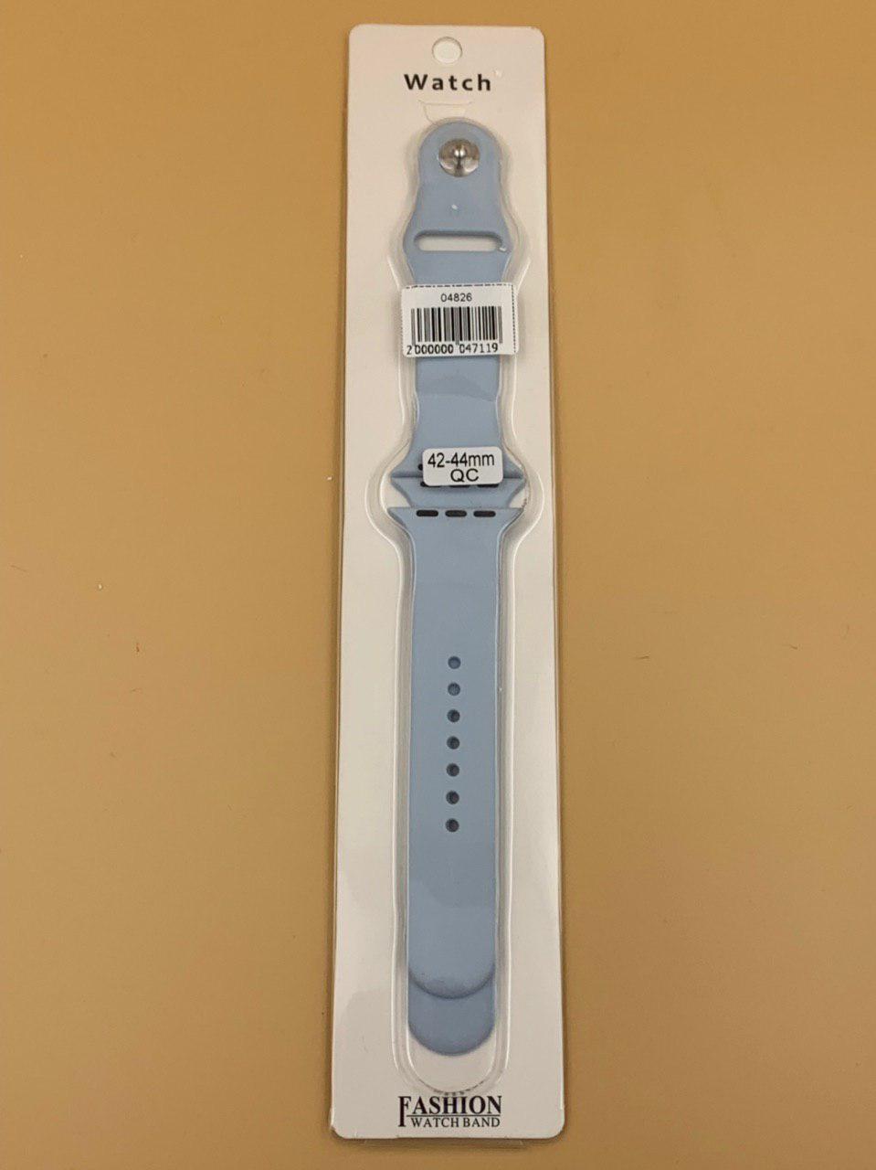 Ремешок силиконовый для iWatch 42/44/45/49мм ВАСИЛЬКОВЫЙ №27 (2 размера в комплекте)