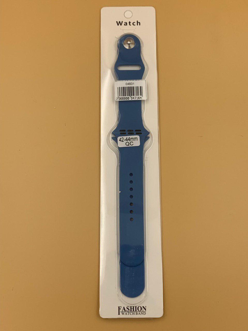 Ремешок силиконовый для iWatch 42/44/45/49мм ТЕМНО-ГОЛУБОЙ (2 размера в комплекте)