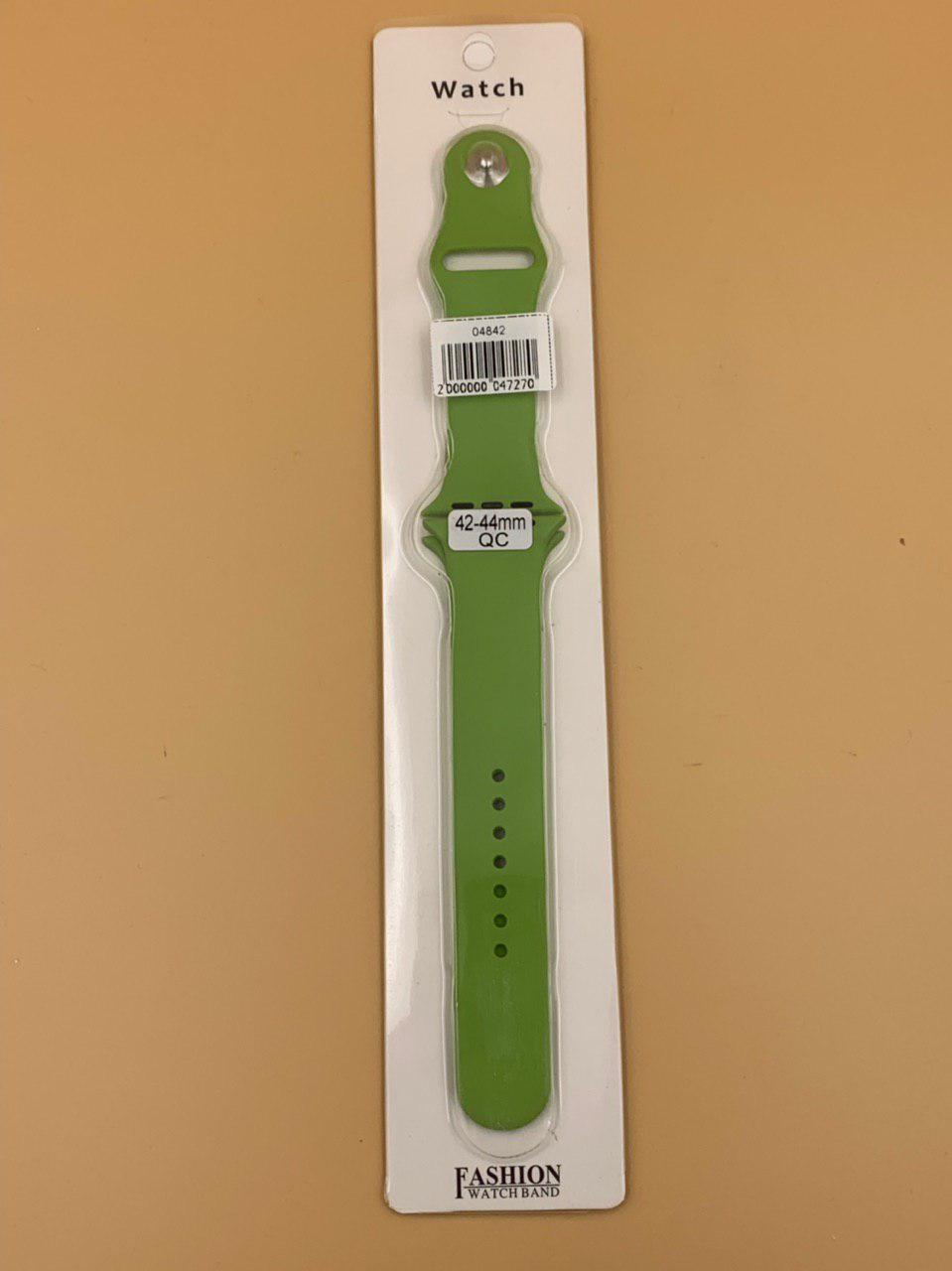 Ремешок силиконовый для iWatch 42/44/45/49мм ОЛИВКОВЫЙ №43 (2 размера в комплекте)