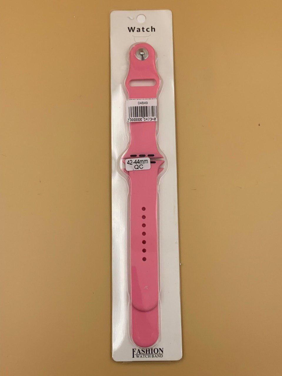 Ремешок силиконовый для iWatch 42/44/45/49мм ЯРКО-РОЗОВЫЙ №29 (2 размера в комплекте)