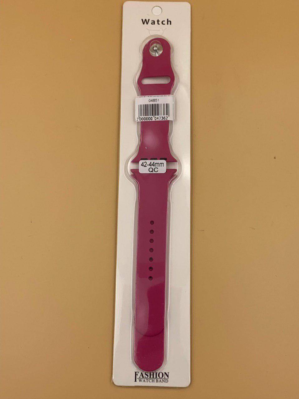 Ремешок силиконовый для iWatch 42/44/45/49мм ПУРПУРНЫЙ №38 (2 размера в комплекте)