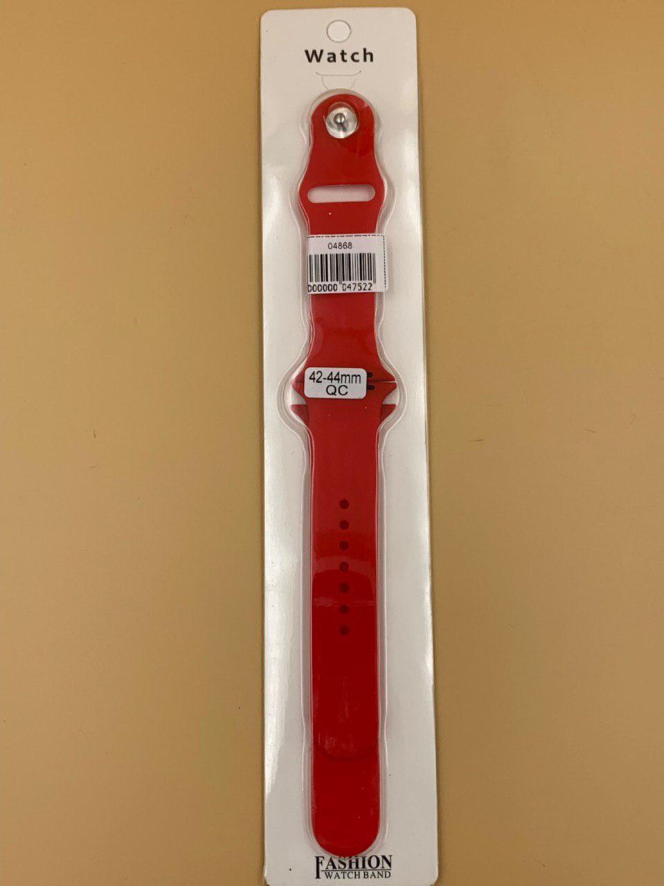 Ремешок силиконовый для iWatch 42/44/45/49мм КИТАЙСКИЙ КРАСНЫЙ №2 (2 размера в комплекте)
