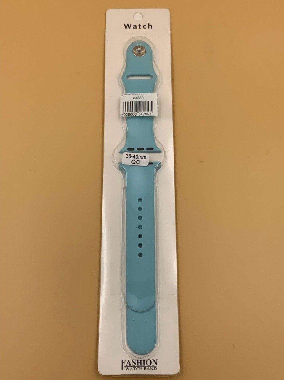 Ремешок силиконовый для iWatch 38/40/41мм ГОЛУБАЯ БИРЮЗА (2 размера в комплекте)