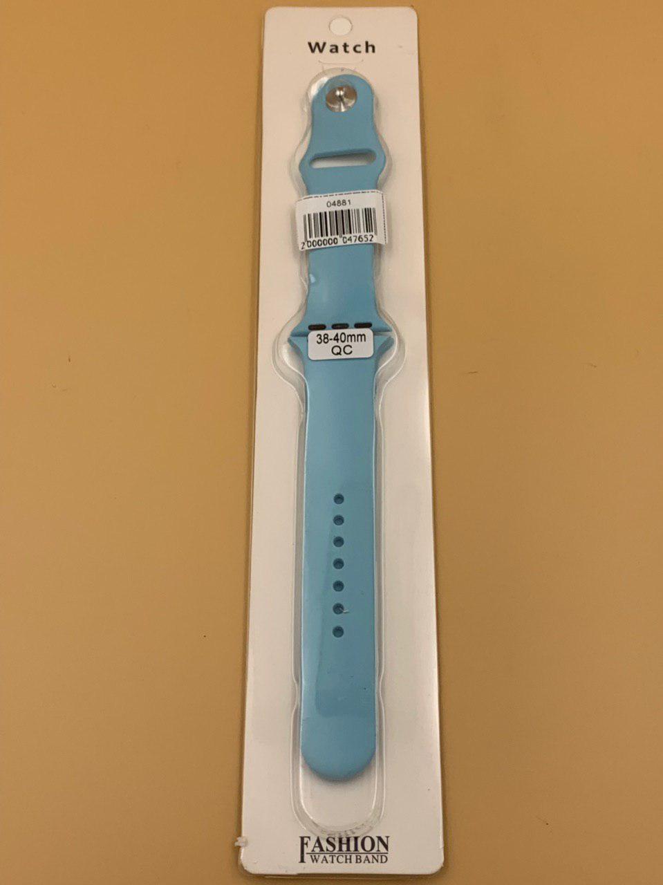 Ремешок силиконовый для iWatch 38/40/41мм БИРЮЗОВЫЙ №47 (2 размера в комплекте)