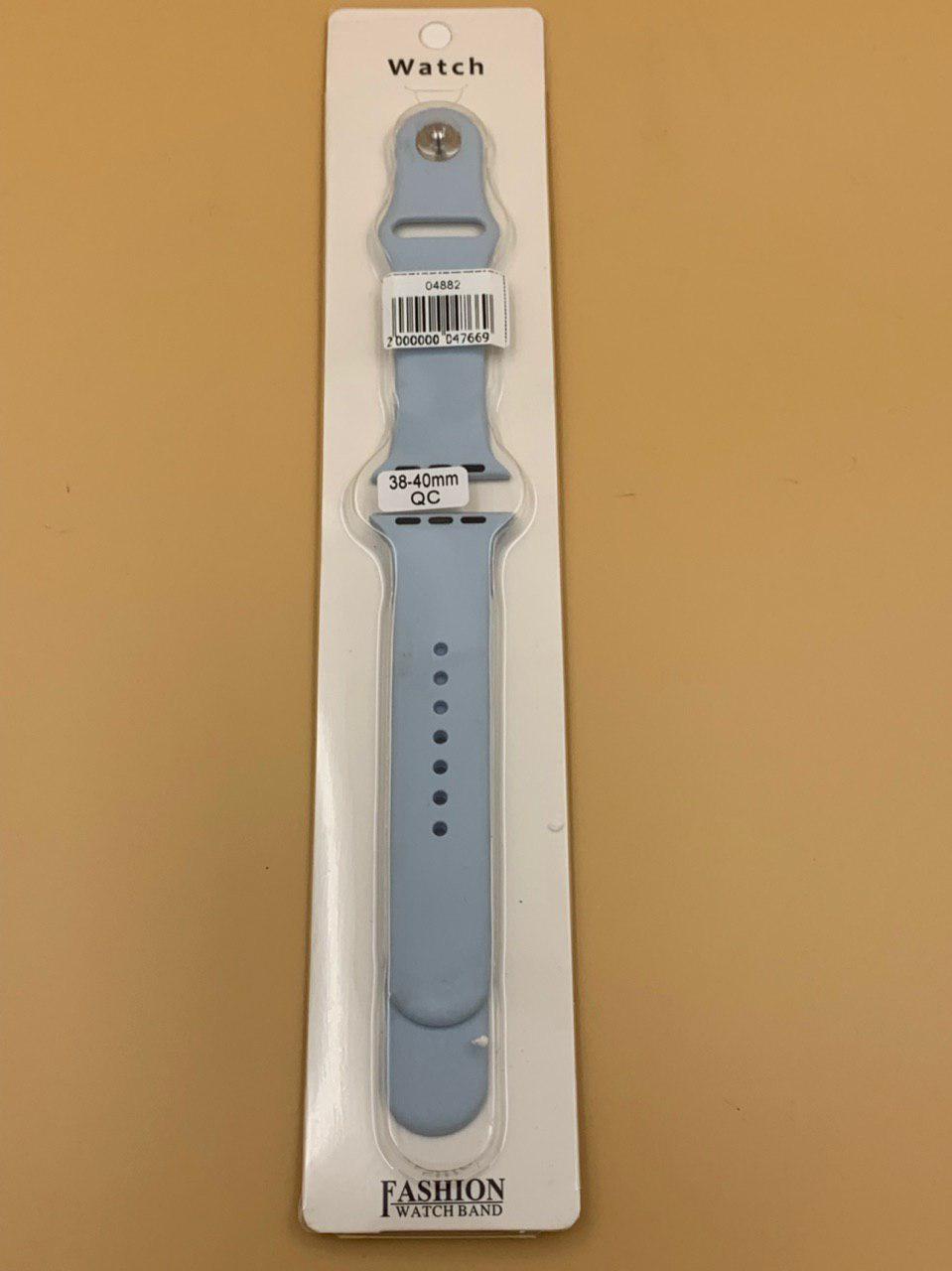 Ремешок силиконовый для iWatch 38/40/41мм ВАСИЛЬКОВЫЙ №27 (2 размера в комплекте)