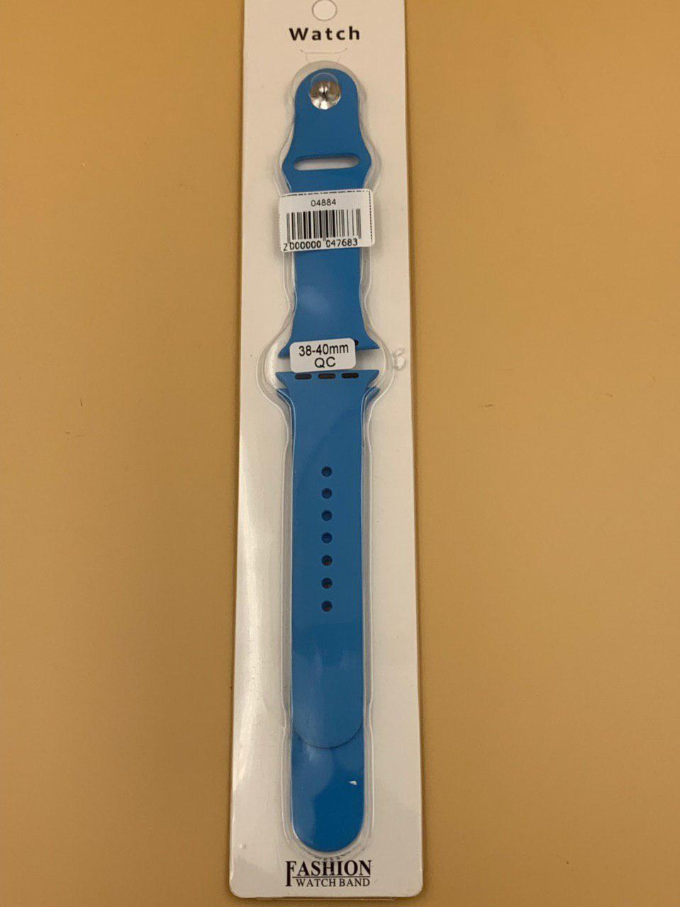 Ремешок силиконовый для iWatch 38/40/41мм ДЖИНСОВЫЙ (2 размера в комплекте)