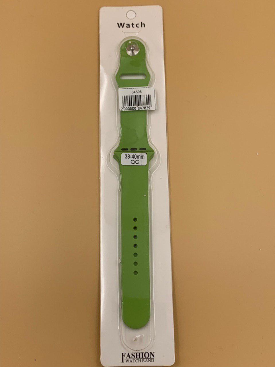 Ремешок силиконовый для iWatch 38/40/41мм ОЛИВКОВЫЙ №43 (2 размера в комплекте)