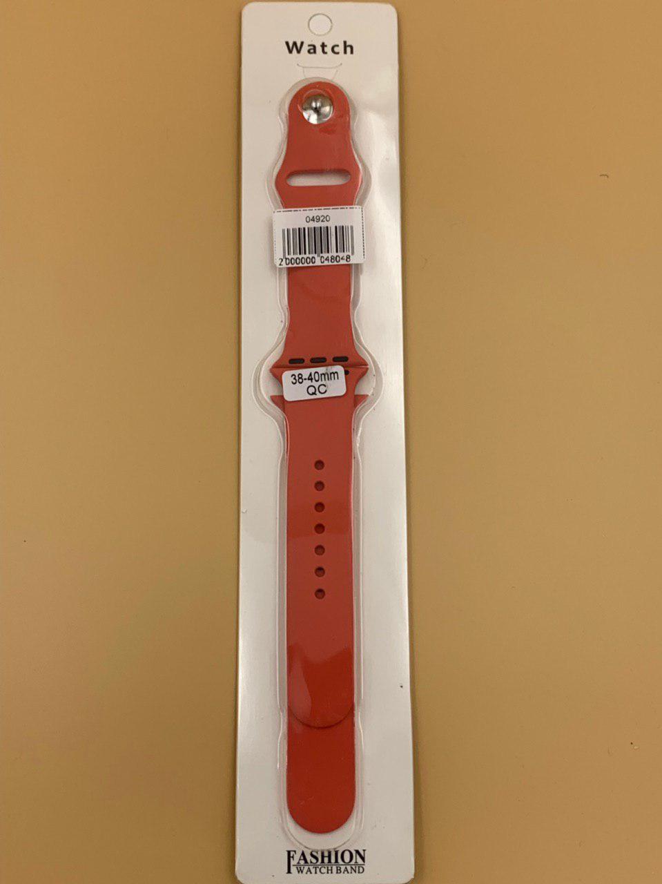Ремешок силиконовый для iWatch 38/40/41мм КОРАЛЛОВЫЙ (2 размера в комплекте)