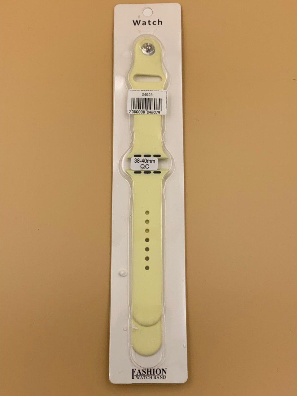 Ремешок силиконовый для iWatch 38/40/41мм ЖЕЛТАЯ ДЫНЯ №41 (2 размера в комплекте)