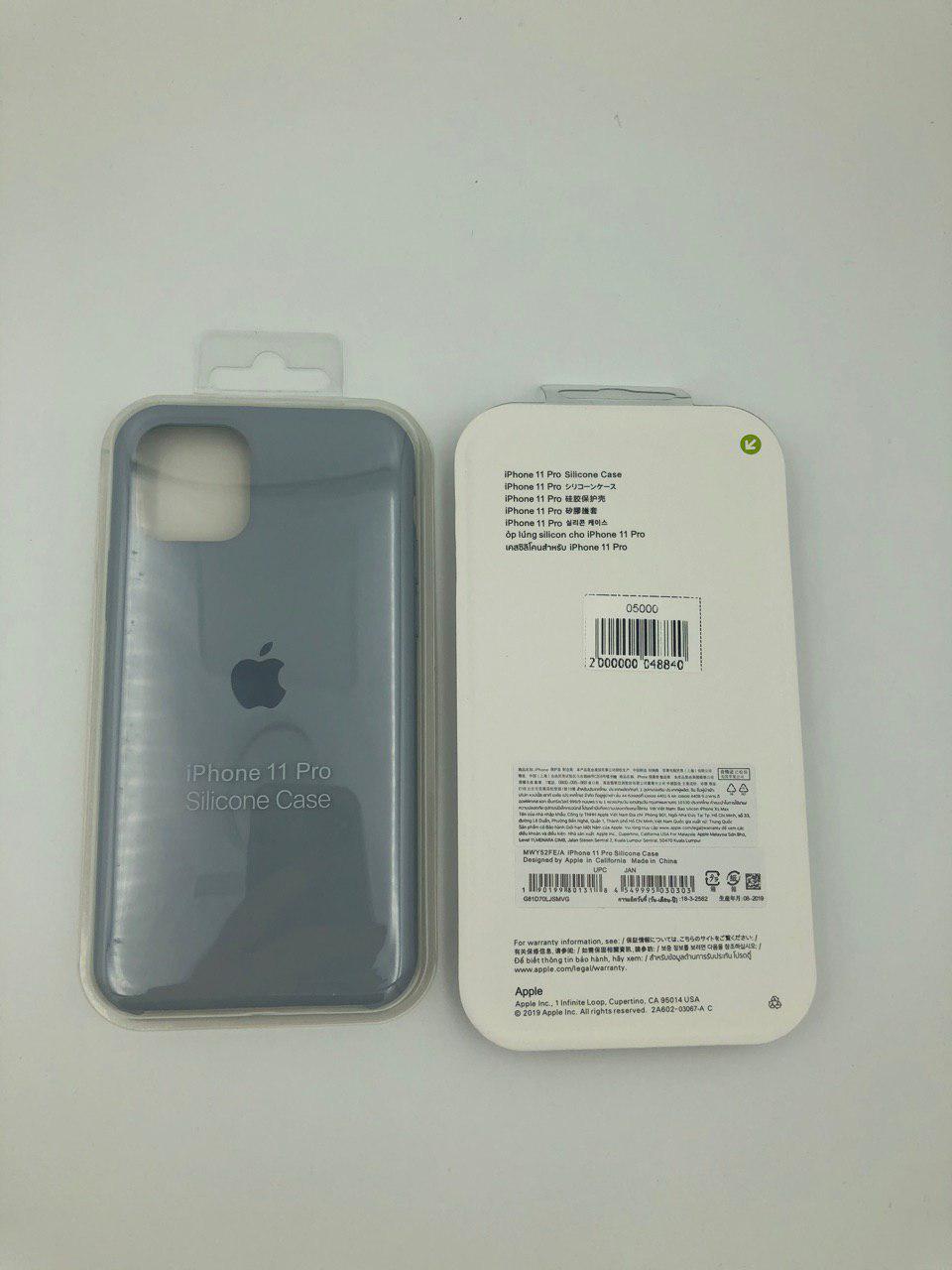 Чехол Silicone Case для iPhone11 Pro СЕРО-ГОЛУБОЙ (№43)