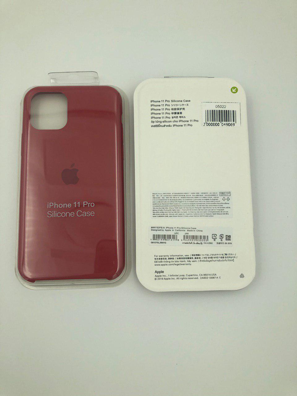 Чехол Silicone Case для iPhone11 Pro КРАСНАЯ КАМЕЛИЯ (№25)