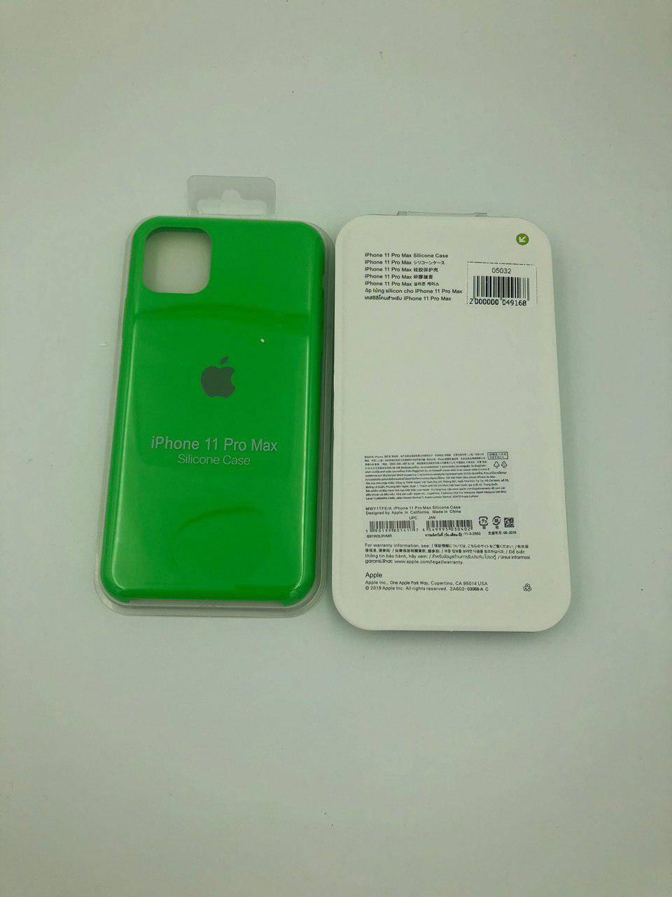Чехол Silicone Case для iPhone11 Pro Max ЗЕЛЕНЫЙ НЕОН (№31)