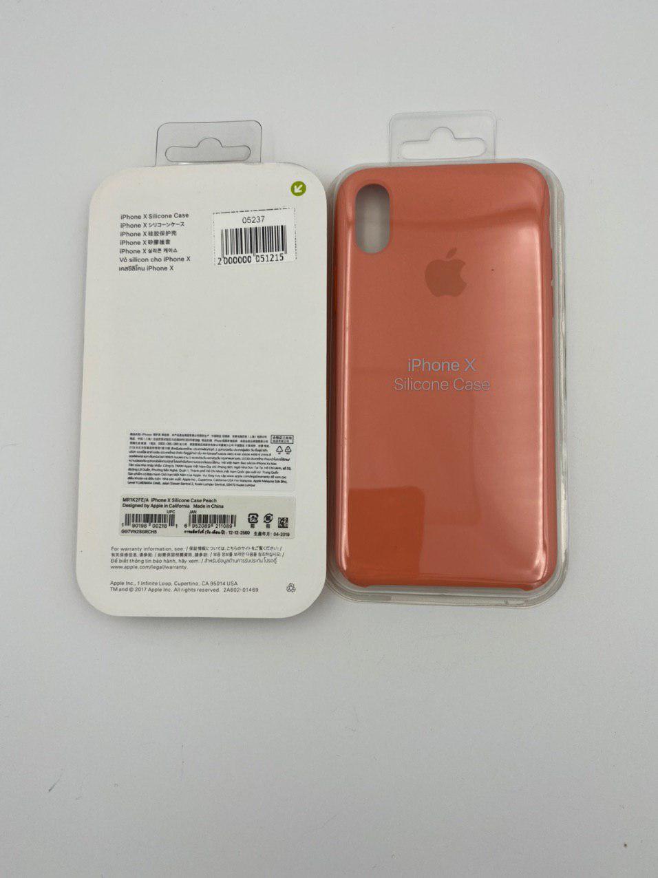 Чехол Silicone Case для iPhoneX ПЕРСИКОВЫЙ (№17) 1:1