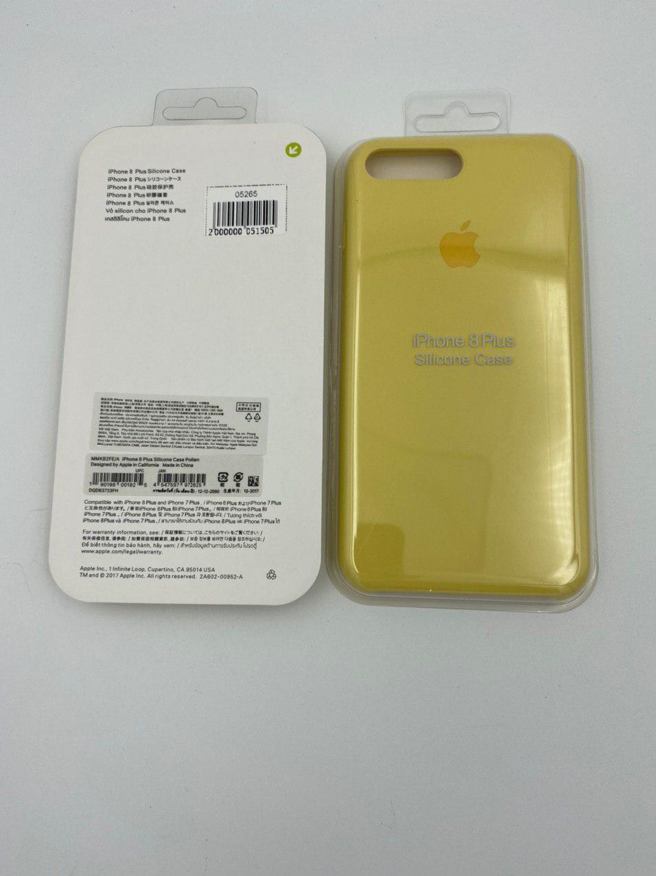 Чехол Silicone Case для iPhone7/8 Plus ЖЕЛТЫЙ (№13) 1:1