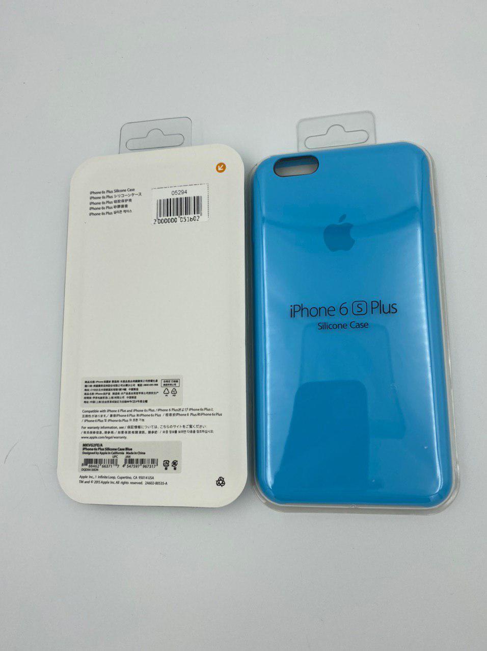Чехол Silicone Case для iPhone6G/6S Plus ГОЛУБОЙ (№16) 1:1