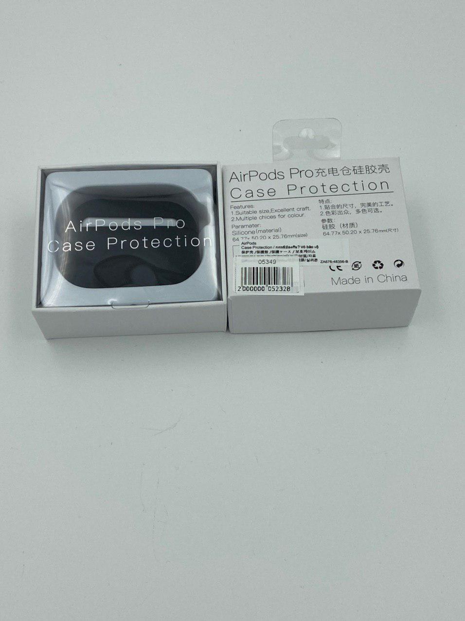 Чехол силиконовый для наушников AIRPods Pro под orig + упак.orig ЧЕРНЫЙ (№20)