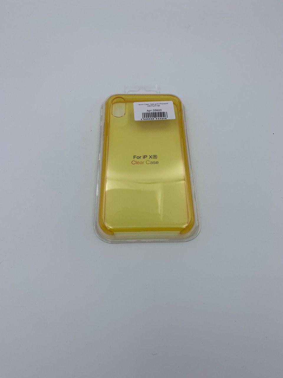 Чехол Clear Case для iPhoneXR ЖЕЛТЫЙ №4