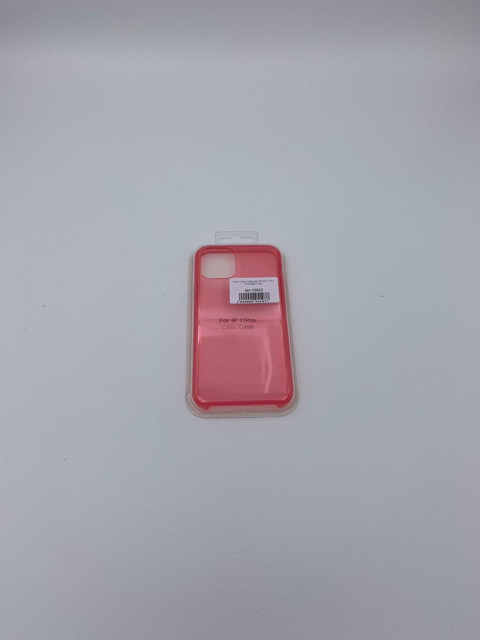 Чехол Clear Case для iPhone11 Pro РОЗОВЫЙ №3