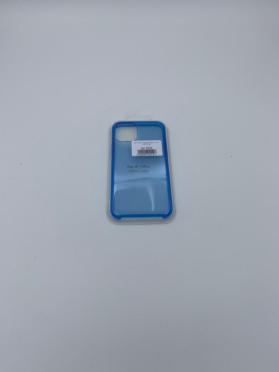 Чехол Clear Case для iPhone11 Pro СИНИЙ №2