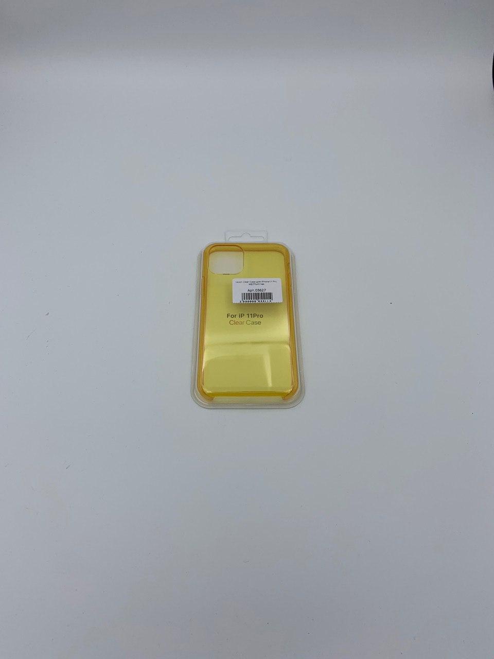 Чехол Clear Case для iPhone11 Pro ЖЕЛТЫЙ №4