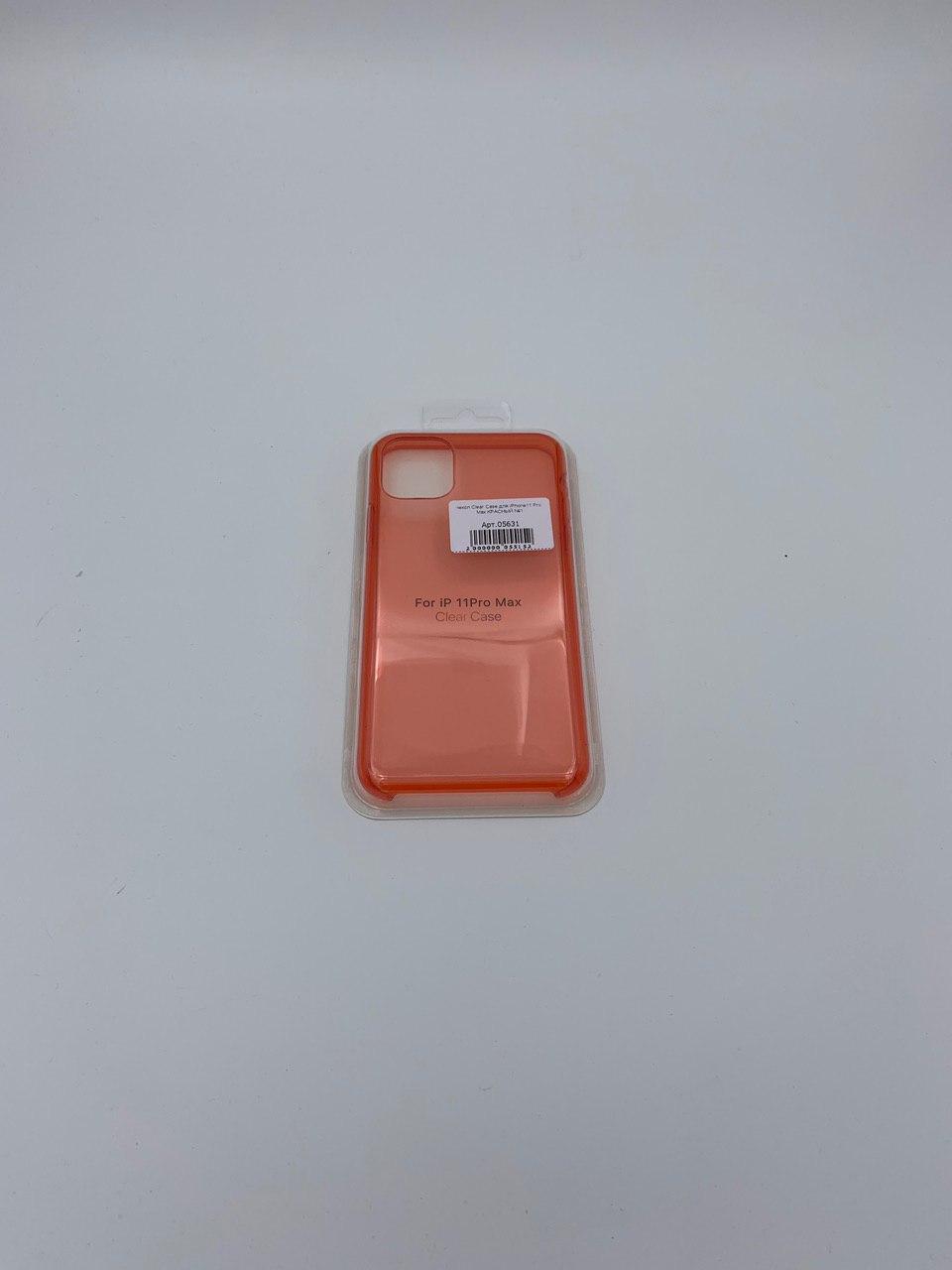 Чехол Clear Case для iPhone11 Pro Max КРАСНЫЙ №1