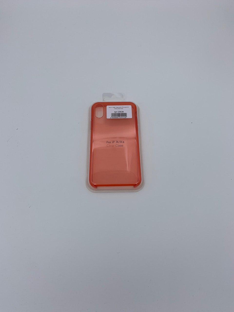 Чехол Clear Case для iPhoneX/XS КРАСНЫЙ №1