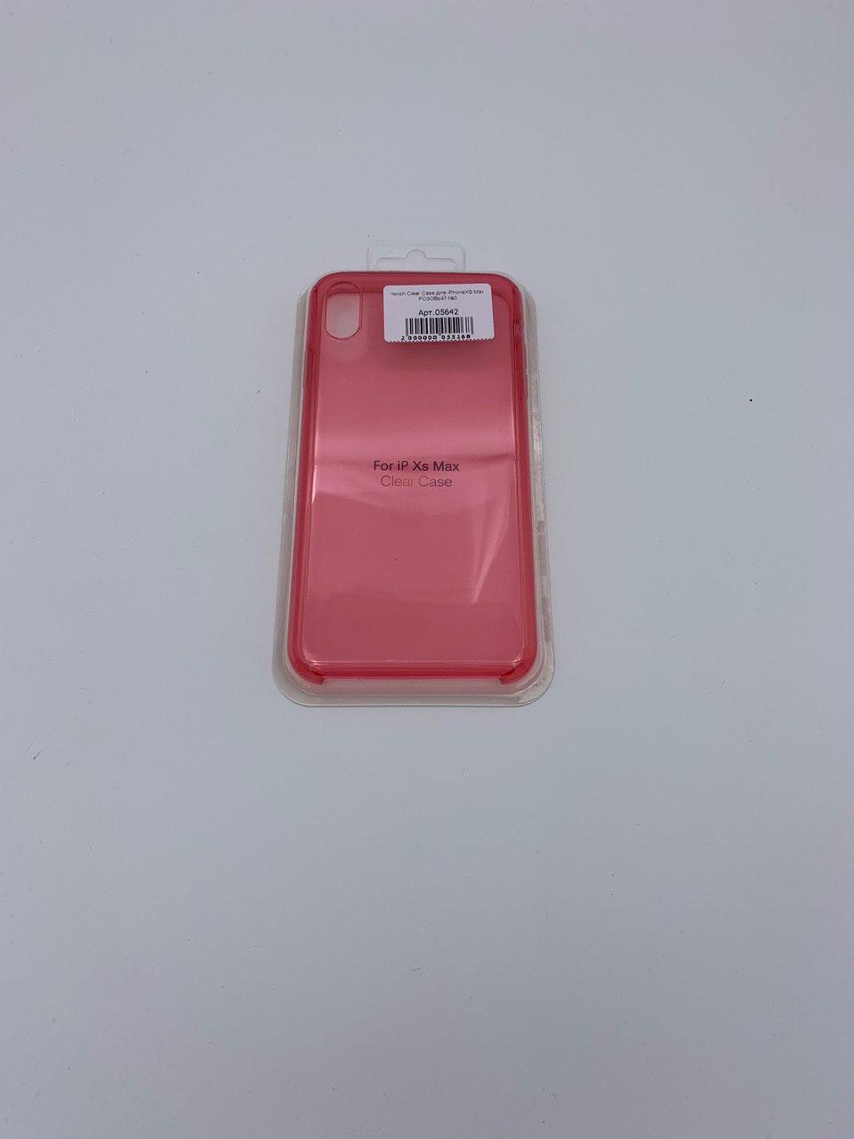 Чехол Clear Case для iPhoneXS Max РОЗОВЫЙ №3