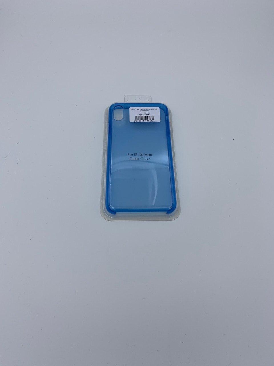 Чехол Clear Case для iPhoneXS Max СИНИЙ №2